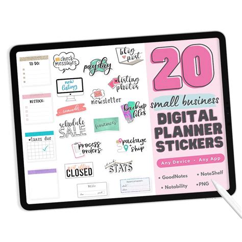 Etsy Digital Planner Stickers - PNG Digital Planner Stickers ...
