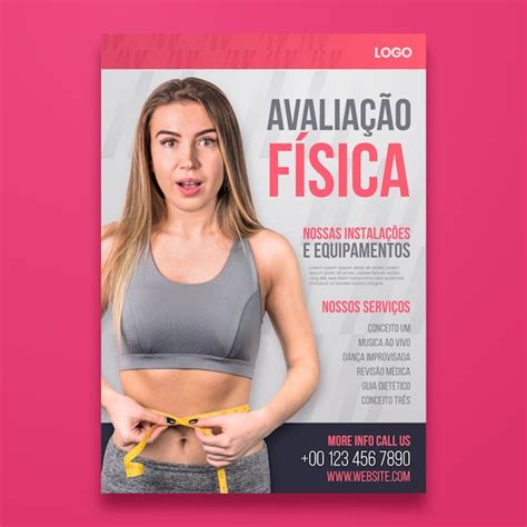 Gradient physical assessment poster template | Free Vector