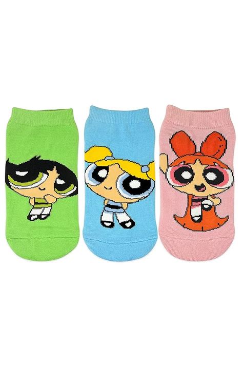 Powerpuff Girls Girl's Cotton Ankle Socks (Pack of 3) (CN-PPG-KDS-LC-02 ...