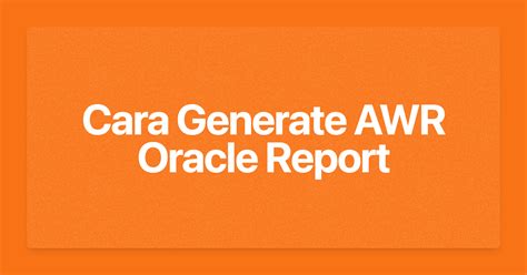 Rezultat imagine pentru What Is AWR Oracle