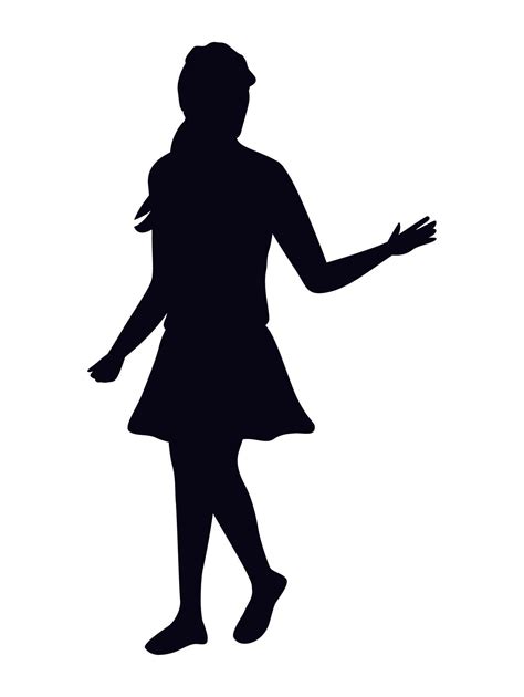 Silhouette Of Young Woman