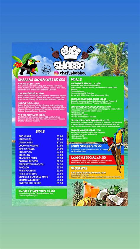 Menu at Chef Shabbas Kitchen & Cocktails pub & bar, Leeds