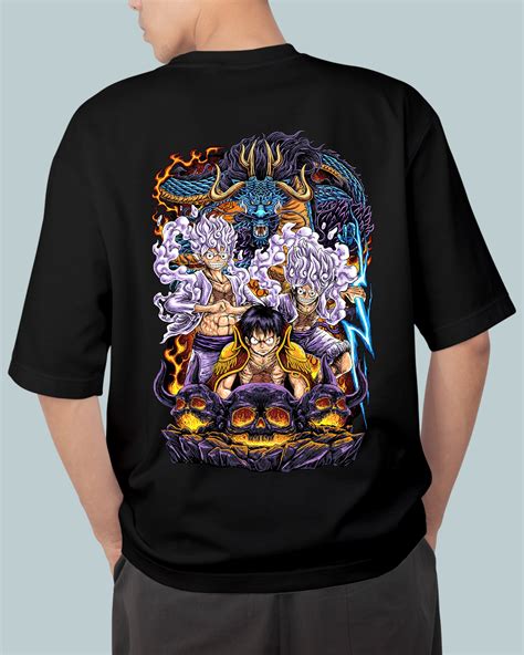 Gear 5 Luffy Print Oversized Tshirt – Dope Street