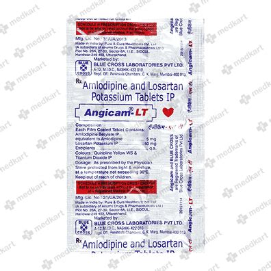 ANGICAM LT TABLET 15'S, Price, Composition & Generic Alternatives - Medkart