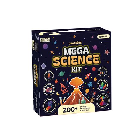 Mega science kit | For 3 to 4 Learners | Ages 4 to 16| 200+ experiment ...
