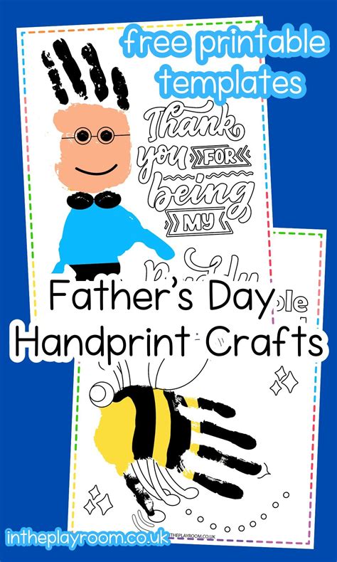Father's Day Handprint Craft Templates | Free fathers day cards ...