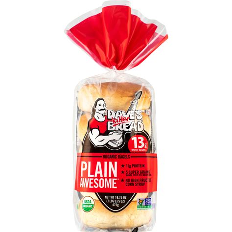 Dave's Killer Bread Plain Organic Bagels 16.75 5ct | Garden Grocer