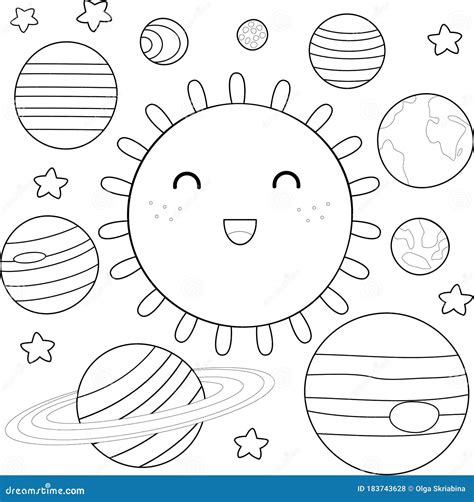 Collection of Solar System Coloring Pages - Free Printable