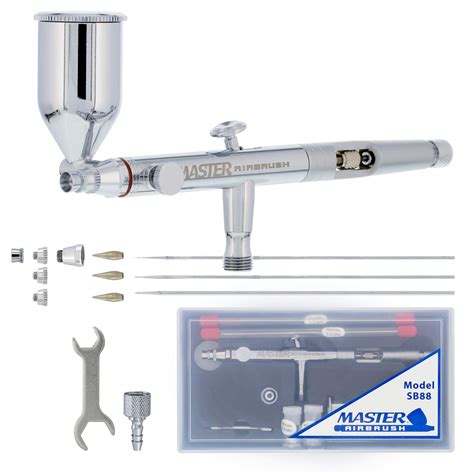 Buy Master AirbrushSB88 Pro Set Dual-Action Side Feed Airbrush Kit with ...