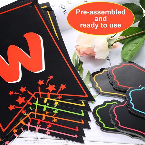 Blulu Colorful Welcome Banner with Dry Eraser Cards - India | Ubuy