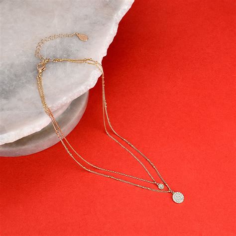 Accessorize London 2 X Pave Disc Multirow - Accessorize India