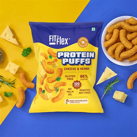 Protein Puffs - Cheese & Herbs | Healthy Roasted Snack with Jowar & Ra ...