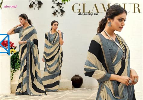 Mintorsi Modish Casual Fancy Georgette Saree Collection: Textilecatalog