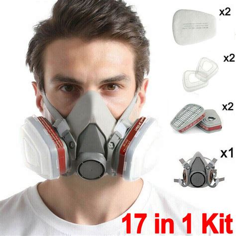 Buy 17 in1 Half Face Gas Mask Facepiece Spray Painting Respirator ...
