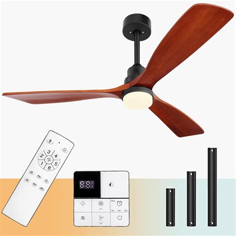 Buy ghicc Outdoor Ceiling Fan, 52 Modern Ceiling Fan with Lights Wall ...
