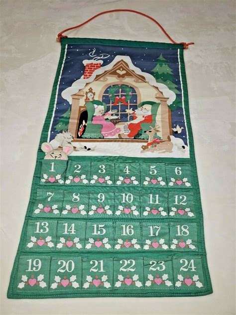 1987 Avon Mouse Santa Claus Calendar Vintage Christmas Advent Calendar ...