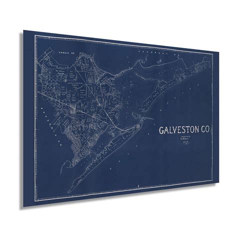 Buy HISTORIX Vintage 1891 Galveston County Texas - 24x36 Inch Vintage ...
