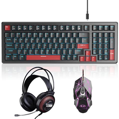 Amazon.in: Buy MageGee Wired Gaming Keyboard and Mouse Headset Combo ...