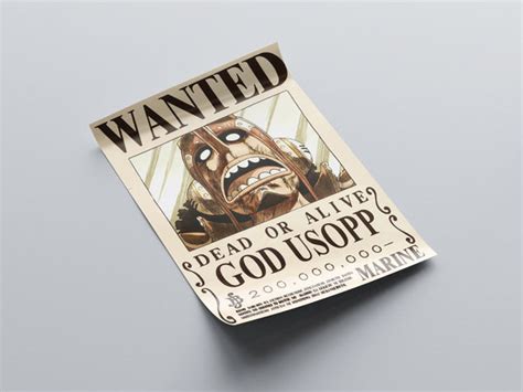 God Usopp Bounty Poster - One Piece | Weebshop Anime Merchandise