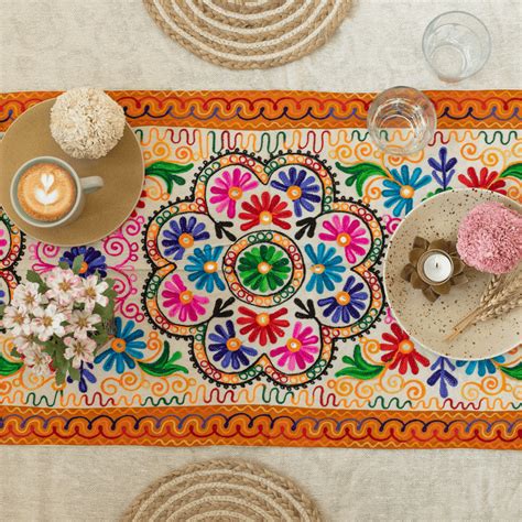 Shop Flower Design Table Runner - Atrangi Studio