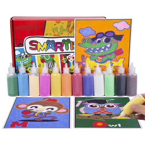 Buy Sand Painting Art Kit with 26 Sheets of Various Alphabet A-Z Word ...