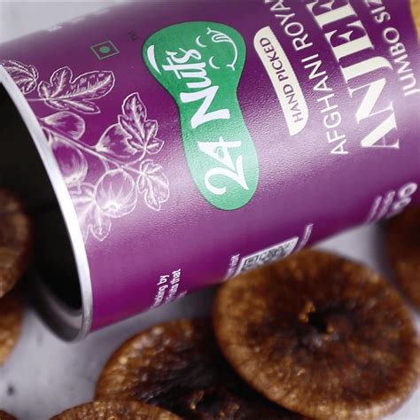 24 NUTS Anjeer: Jumbo Size, Nitrogen Flushed for Freshness Figs (250g ...