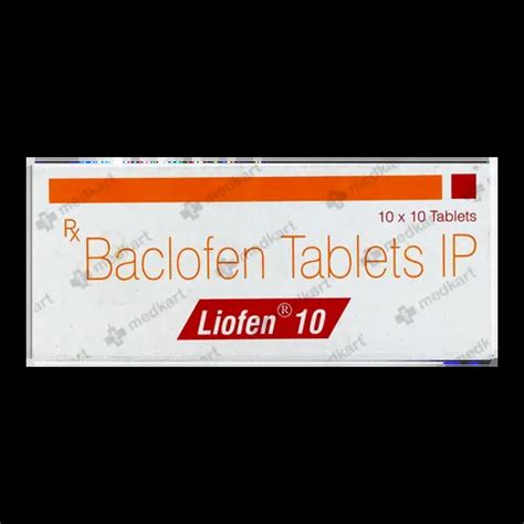 LIOFEN 10MG TABLET 10'S : View Price, Combination and Alternatives ...
