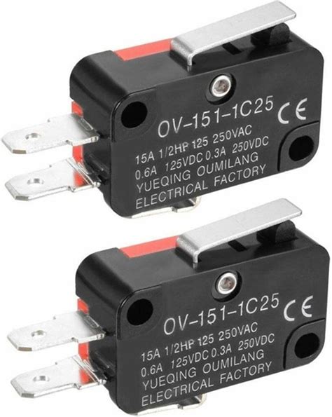 Buy VALOYI Limit Switch 10PCS V-151-1C25 15A Micro Limit Switch Push ...