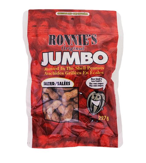 Ronnies Jumbo Roasted In The Shell Peanuts Salted 227g