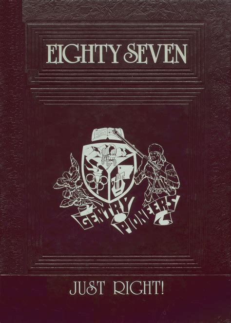 1987 yearbook from Gentry High School from Gentry, Arkansas for sale