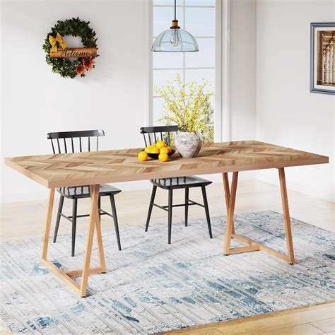 Tribesigns Farmhouse Dining Table for 6 to 8, 70.9 India | Ubuy