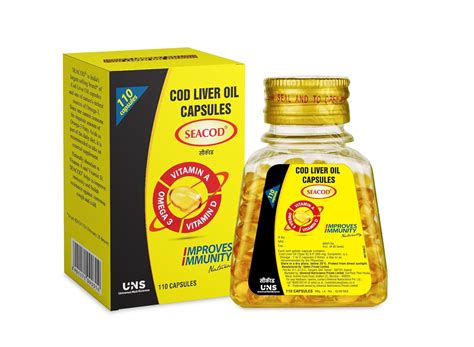SeaCod Cod Liver Oil Capsules - Pack of 110 Capsules (MFR: UNS) (DL ...