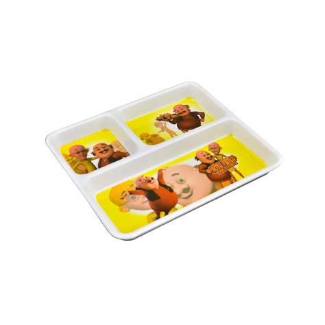 Buy GALOOF Cartoon Printed Melamine Plate for Kids Boys and Girls/ 3 ...