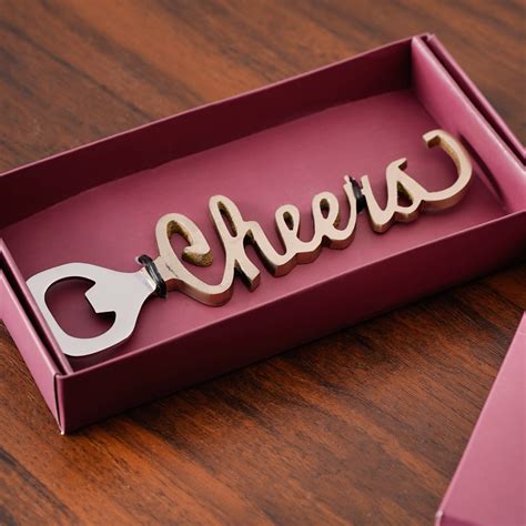 Cheers Stainless Steel Bottle Opener Online - Premium Bar Tool | Nestasia