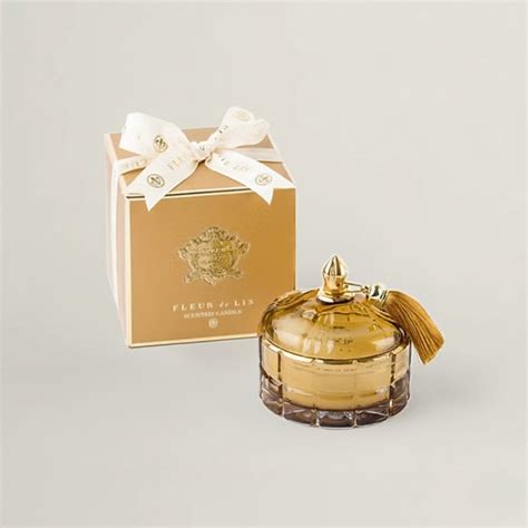Dome Candle – Amber Gold – Fleur de Lis