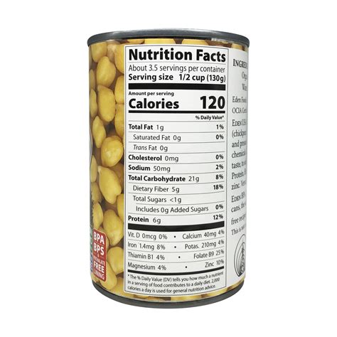 Can Of Chickpeas Calories