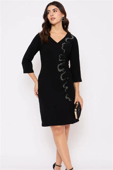 Black Embellished Dress – ASHIN