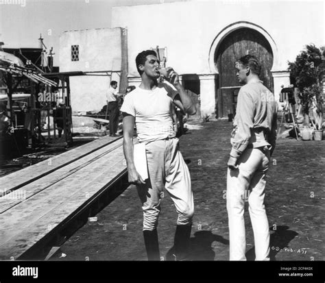 CARY GRANT VICTOR and DOUGLAS FAIRBANKS Jr on set location candid ...