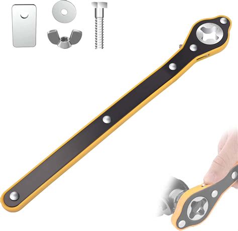 Amazon.com: Car Jack Ratchet Wrench, 360° Swivel Labor Saving Scissor ...