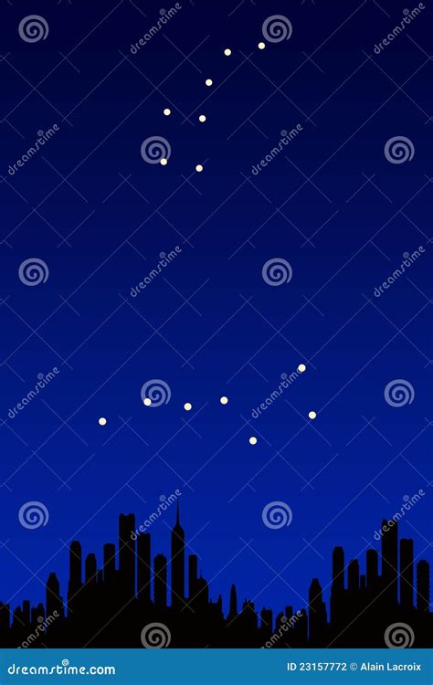 Big dipper, little dipper stock illustration. Illustration of minor ...