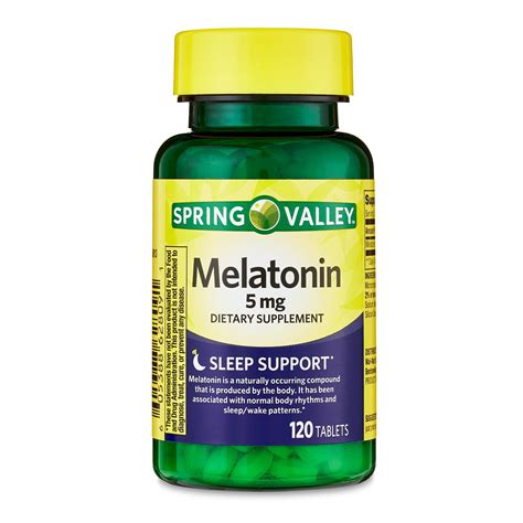 Spring Valley Melatonin Tablets Sleep Support Dietary Supplement, 5 mg, 120 Count - Walmart ...