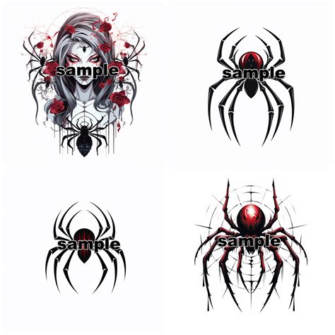 Traditional Black Widow Tattoo
