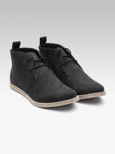 CARLTON LONDON Women Black Solid Mid-Top Chukka Boots Boots For Women ...