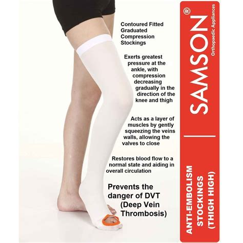 Samson Anti Embolism Stockings (Thigh High) (Pair) (AG) - Increased Bl ...