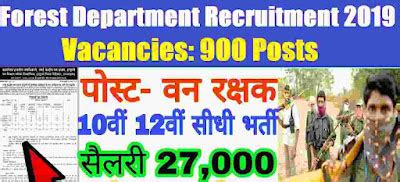Forest Department Recruitment 2019 - 900 Forest Guard Jobs in Maharashtra