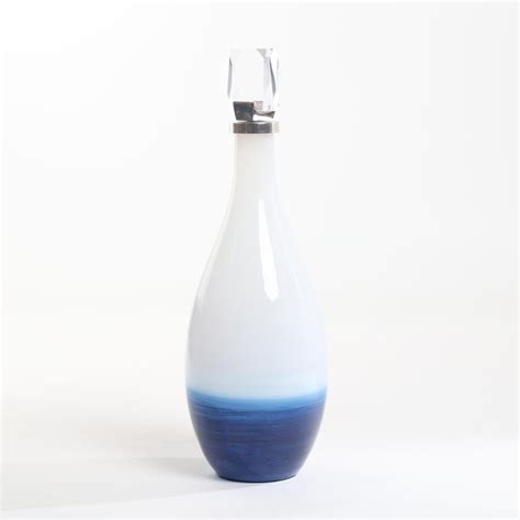 Buy Splendid Santorini Glass Decorative Decanter with Acrylic Stopper ...
