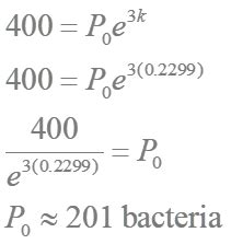 Image result for Bacteria Math Compound Continuously Equations