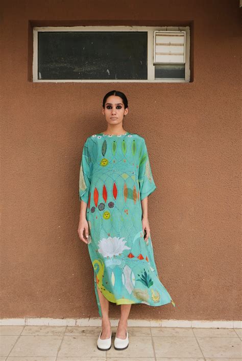 Buy Kaftaan Dress In Chetti Green Print Online - Ciceroni