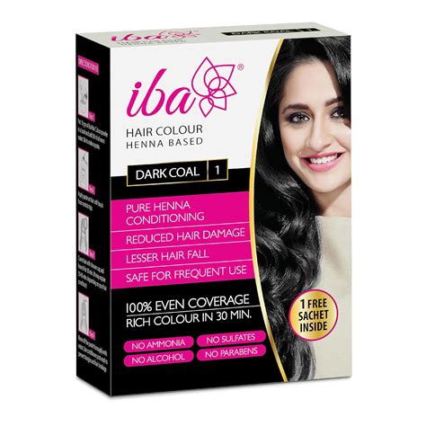 Buy Iba Hair Colour for Women - Dark Coal, 70g | 100% Pure Henna Based ...