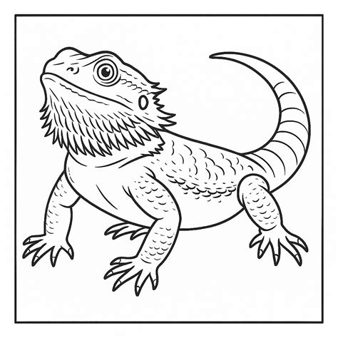 20+ Free A4 Bearded Dragon Coloring Pages to Download